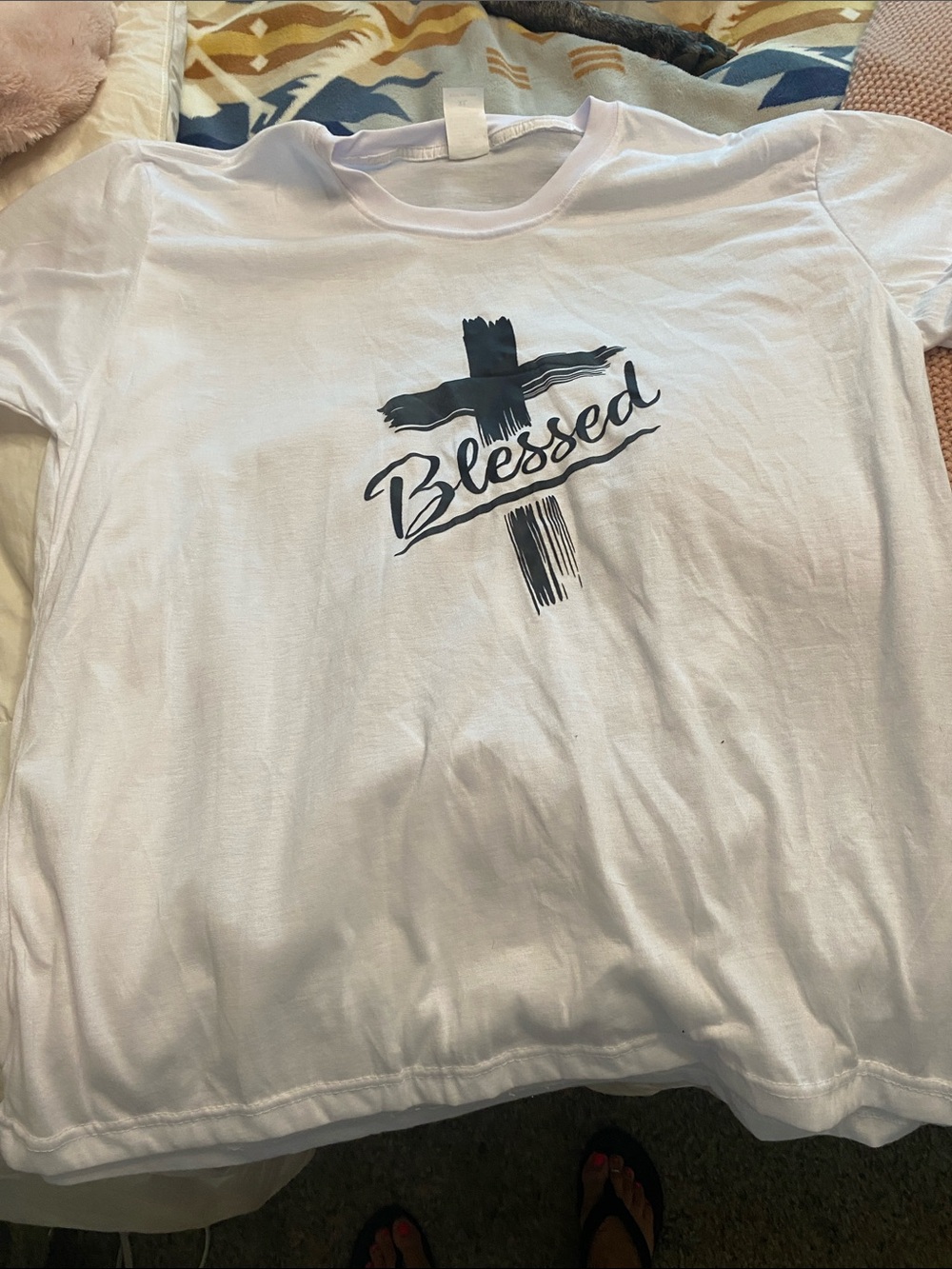Blessed Graphic Tee - White Kids Shirt
